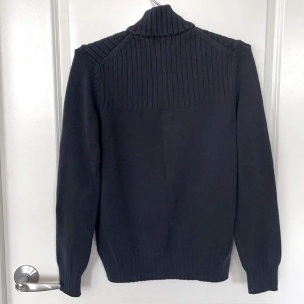BANANA REPUBLIC | Women’s Navy Blue Quarter Zip Collared Pullover Sweatshirt